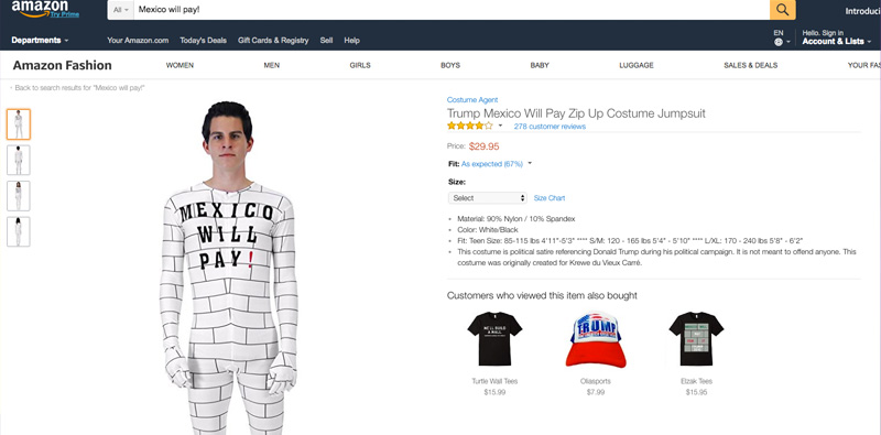 Amazon lanza disfraz racista y causa indignación 