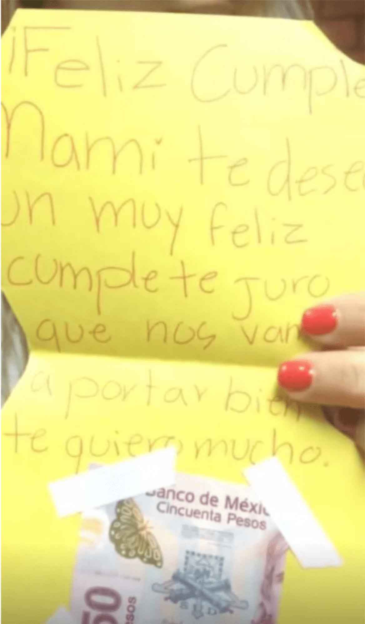 La hija de Karla Luna le entregó una carta y dinero
