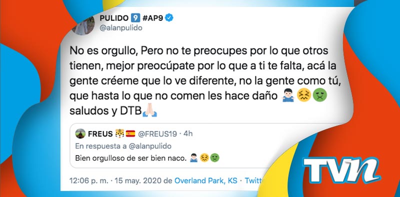 Twitter Alan Pulido responde Haters