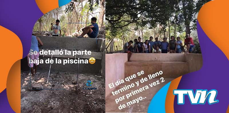 Familia Yucateca Cárdenas Cuarentena Alberca Piscina Patio Tiempo Libre Trabajo en Equipo