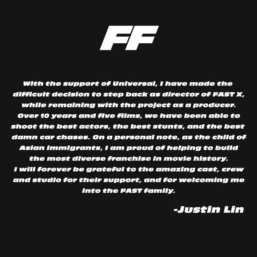Justin Lin aseguró que recibió el apoyo de Universal Pictures