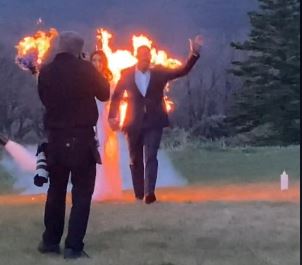 Novios se prenden fuego el día de su boda ¡Impresionante!