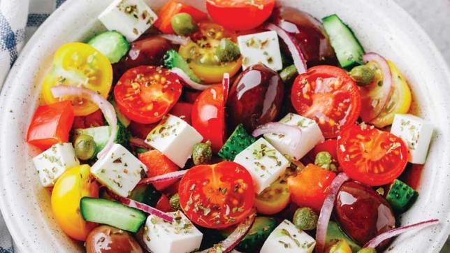 cómo hacer ensalada griega ingredientes