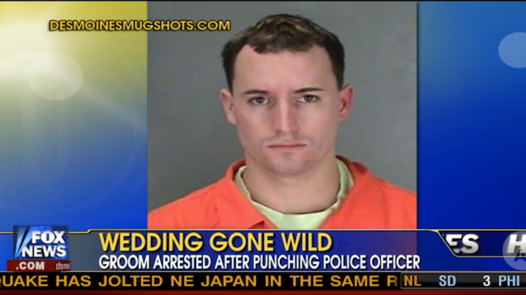 El novio pasó su noche de bodas en la cárcel. Foto: Fox News / AOL