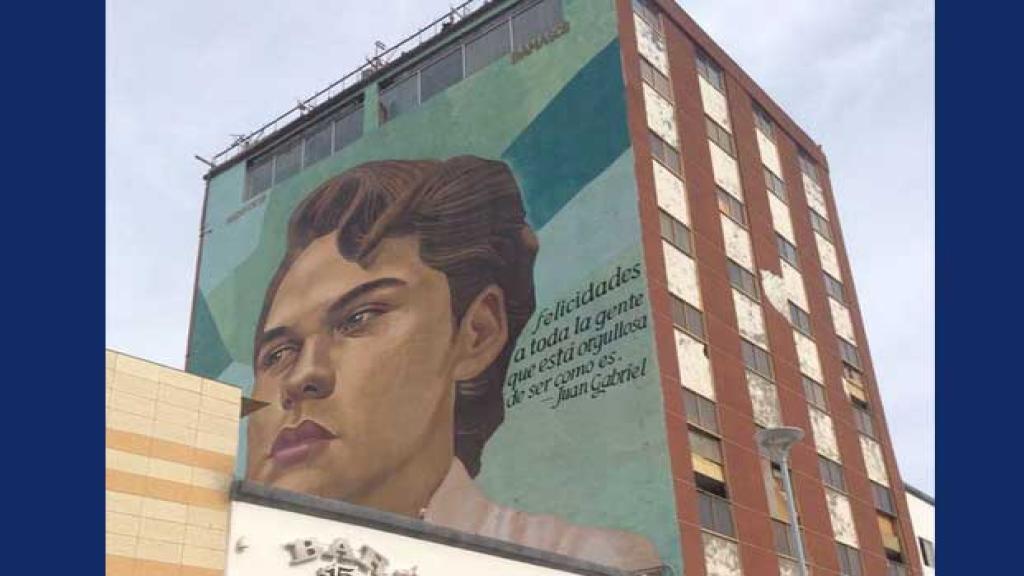 Así luce el mural de Juan Gabriel (Foto: El Diario de Juárez).