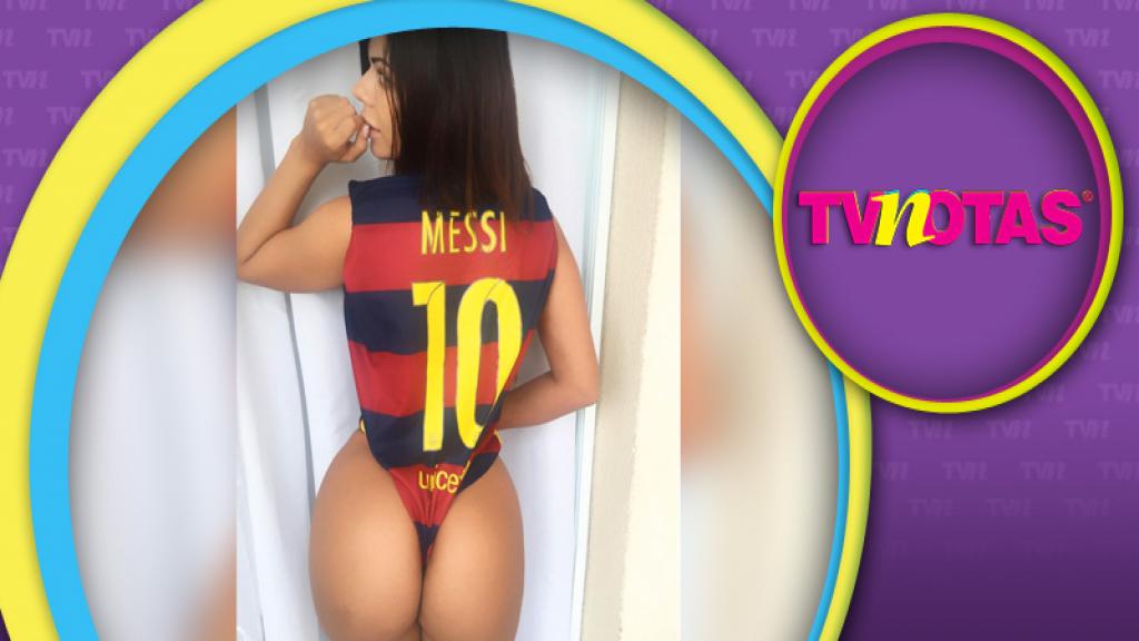 Miss BumBum provocó los celos de la esposa de Messi.