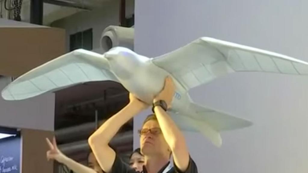 En la Conferencia Mundial de Robots fue presentado un dron en forma de gaviota que sorprendió a los asistentes.