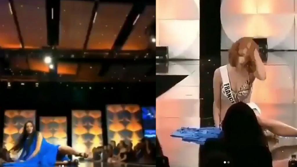 Dos concursantes de Miss Universo 2019 se caen en pleno escenario
